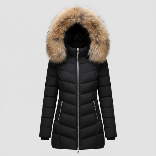 R&B | Daunenjacke mit Fellkragen - Warme Winterjacke