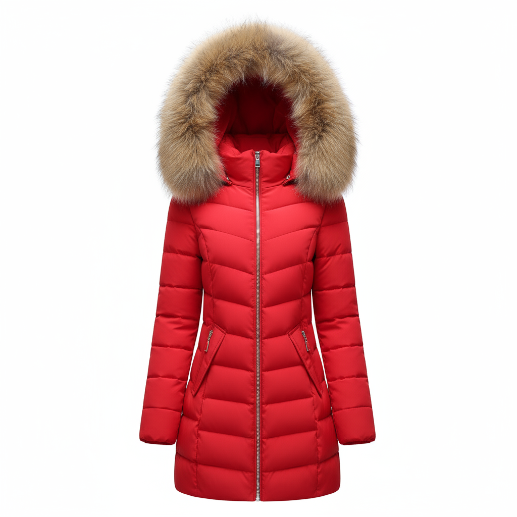 R&B | Daunenjacke mit Fellkragen - Warme Winterjacke