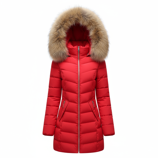 R&B | Daunenjacke mit Fellkragen - Warme Winterjacke