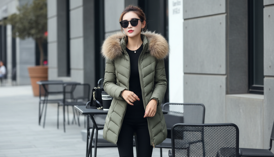R&B | Daunenjacke mit Fellkragen - Warme Winterjacke