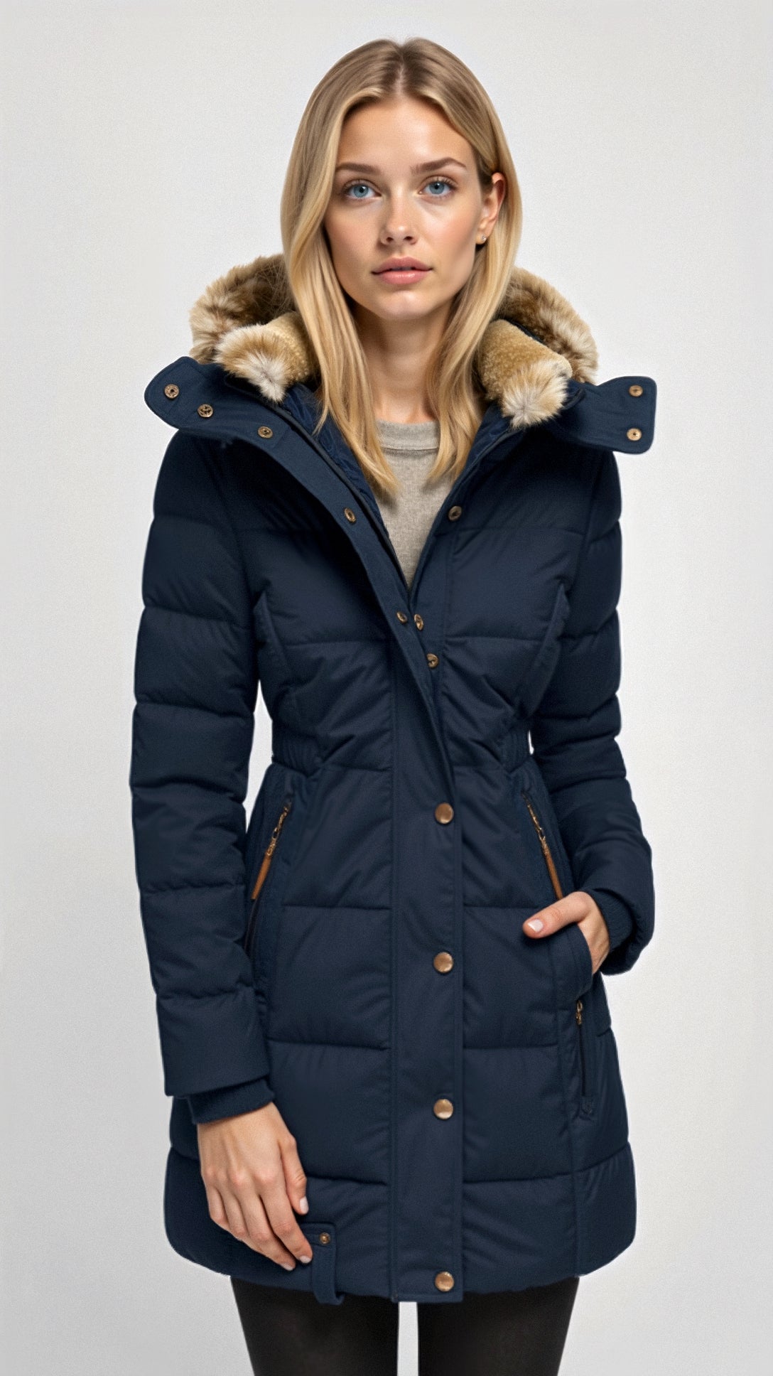 R&B | mit Kapuze - isolierte Damen Winterjacke