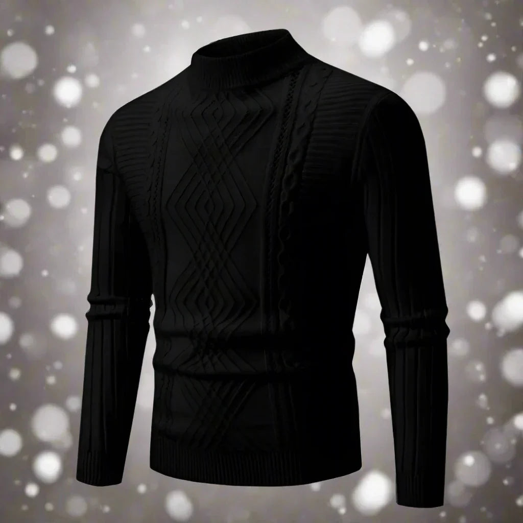 R&B | Wool Rollneck Sweater Cable Knit Roll Neck Sweater