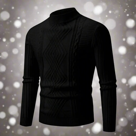 R&B | Wool Rollneck Sweater Cable Knit Roll Neck Sweater