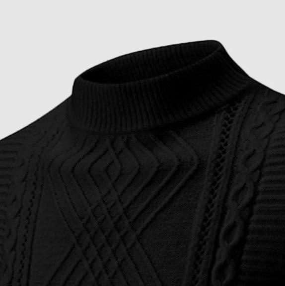 R&B | Wool Rollneck Sweater Cable Knit Roll Neck Sweater