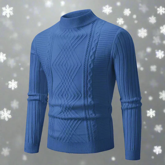 R&B | Wool Rollneck Sweater Cable Knit Roll Neck Sweater