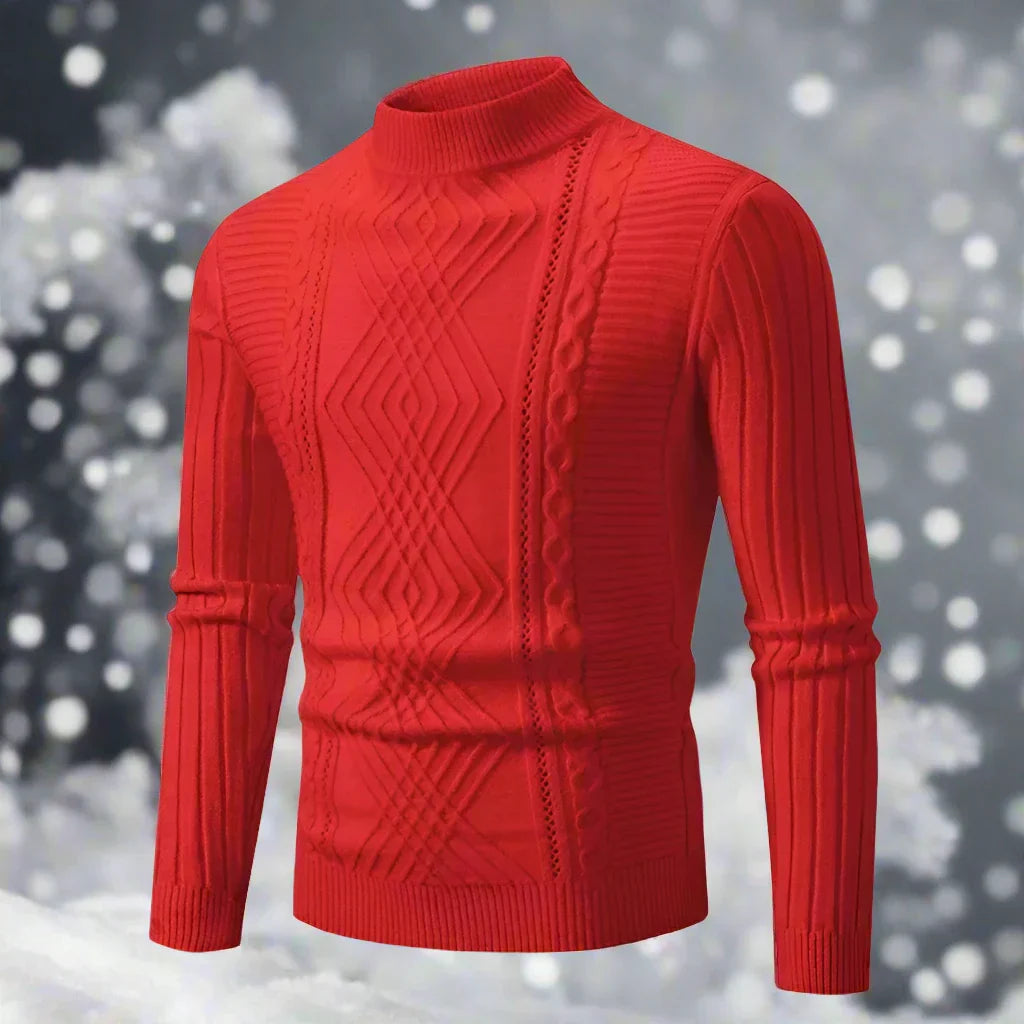 R&B | Wool Rollneck Sweater Cable Knit Roll Neck Sweater