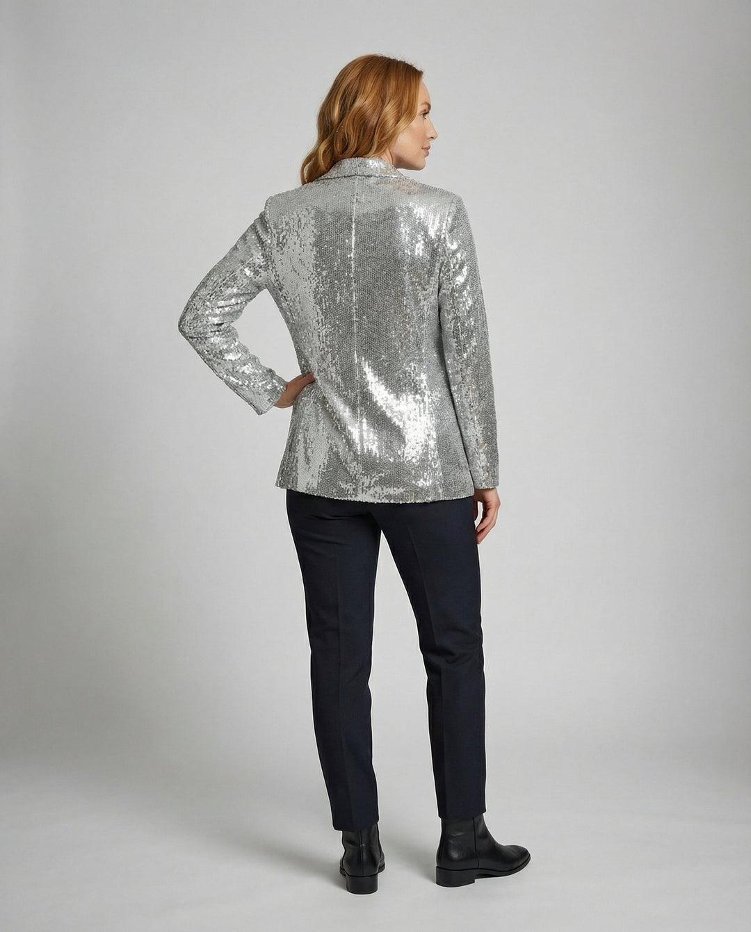 Glamouröser Pailletten Revers Blazer | R&B