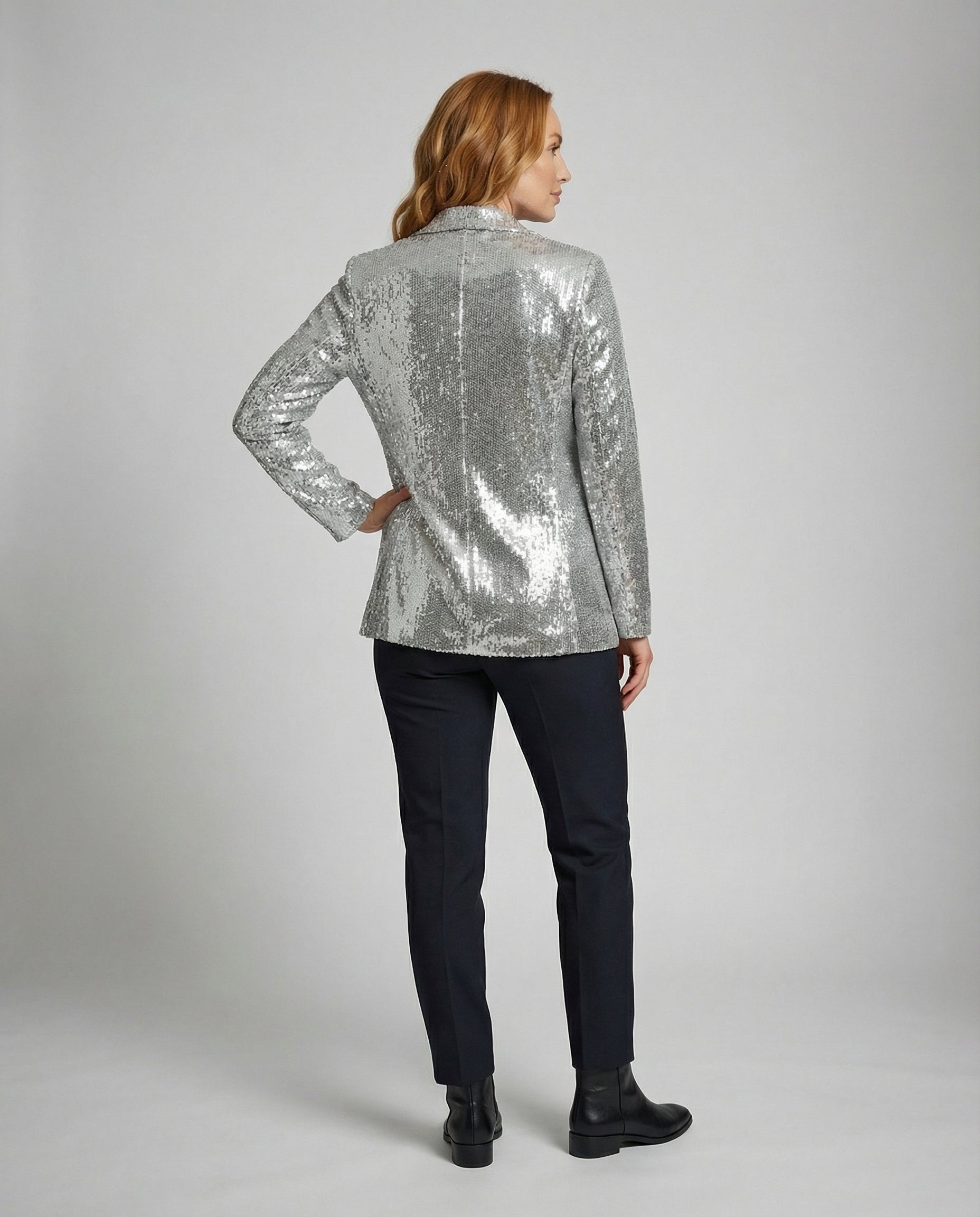 Glamouröser Pailletten Revers Blazer | R&B