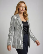 Glamouröser Pailletten Revers Blazer | R&B