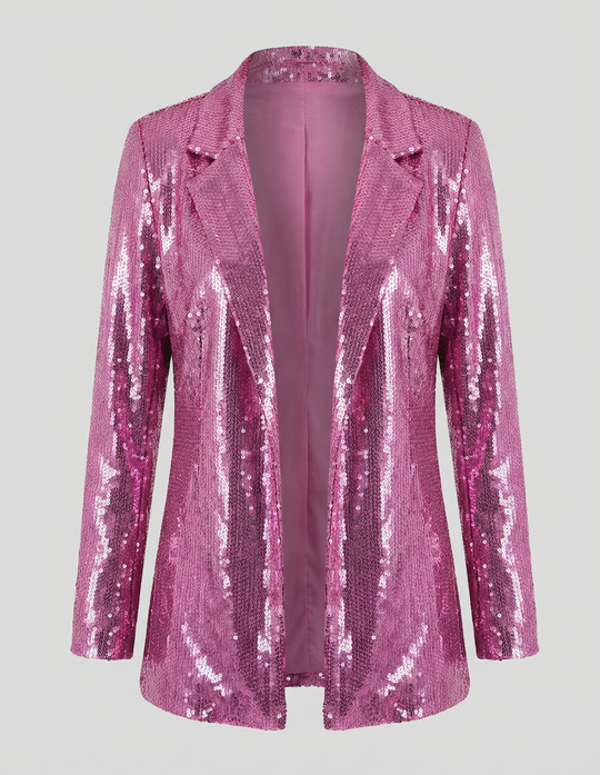 Glamouröser Pailletten Revers Blazer | R&B