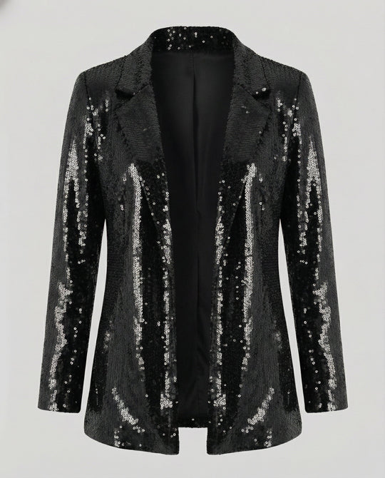 Glamouröser Pailletten Revers Blazer | R&B