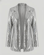 Glamouröser Pailletten Revers Blazer | R&B
