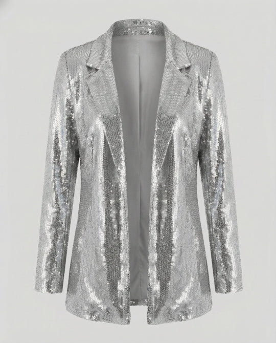 Glamouröser Pailletten Revers Blazer | R&B