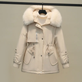 R&B | Damen Gesteppte Winterjacke Mit Pelzkragen