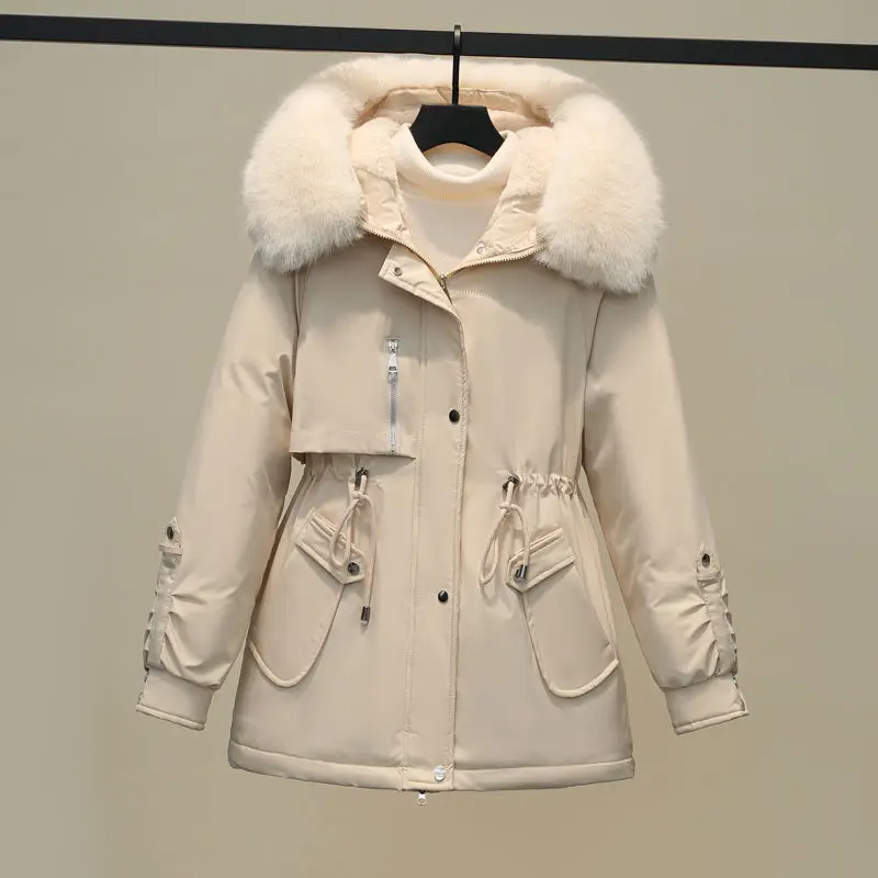 R&B | Damen Gesteppte Winterjacke Mit Pelzkragen