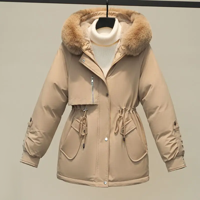 R&B | Damen Gesteppte Winterjacke Mit Pelzkragen