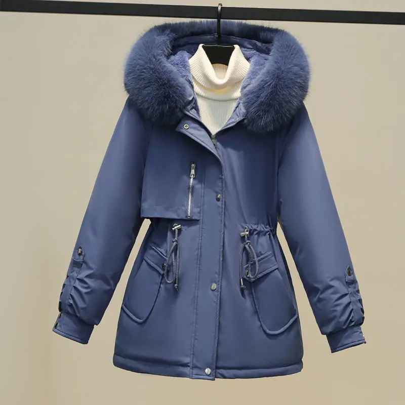 R&B | Damen Gesteppte Winterjacke Mit Pelzkragen