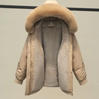 R&B | Damen Gesteppte Winterjacke Mit Pelzkragen