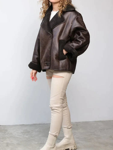 R&B | Vintage Kunstlederjacke für Frauen