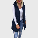 R&B | Damen Eleganter Ärmelloser Gepolsterter Wintermantel