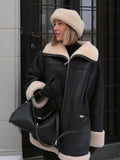 R&B | Damen Warme Winterjacke mit Pelzkragen und Weicher Fütterung
