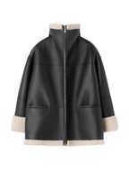 R&B | Damen Warme Winterjacke mit Pelzkragen und Weicher Fütterung