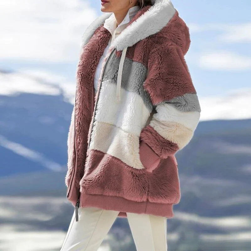 R&B | Kuschelige Tweed-Hoodie mit Wollfutter