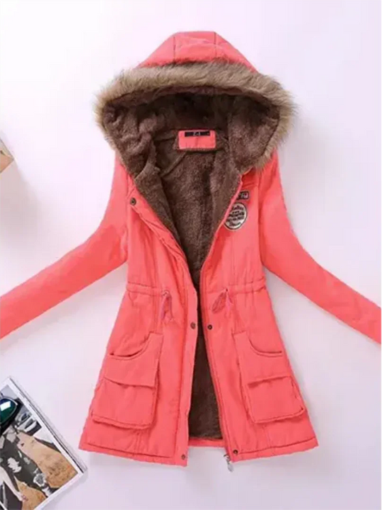R&B | Winterjacke mit Kapuze und Innenfutter für Frauen Ideal für Den Alltag