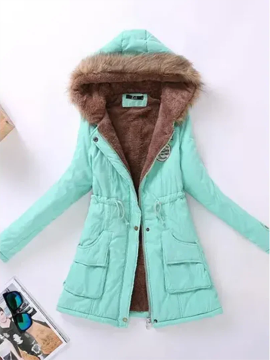R&B | Winterjacke mit Kapuze und Innenfutter für Frauen Ideal für Den Alltag