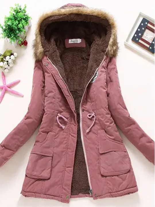 R&B | Winterjacke mit Kapuze und Innenfutter für Frauen Ideal für Den Alltag