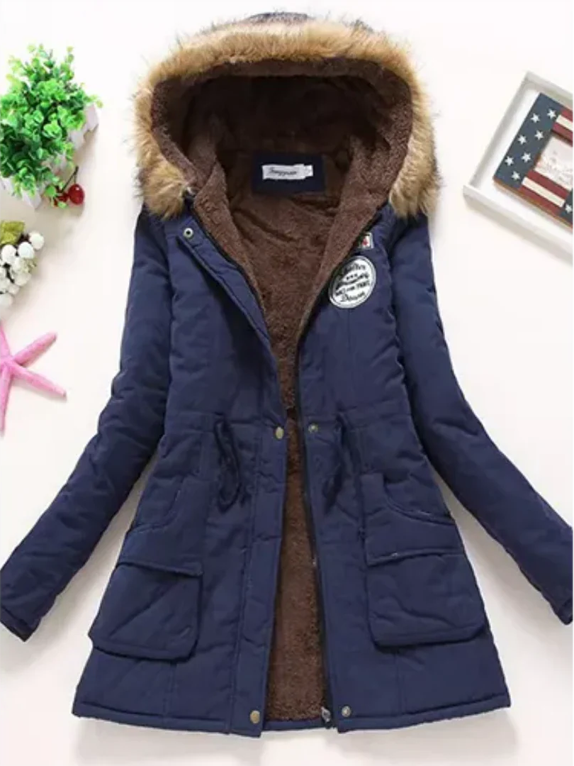 R&B | Winterjacke mit Kapuze und Innenfutter für Frauen Ideal für Den Alltag