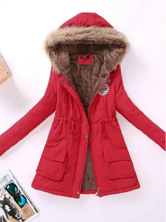 R&B | Winterjacke mit Kapuze und Innenfutter für Frauen Ideal für Den Alltag