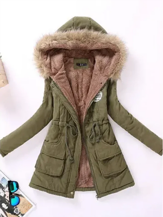 R&B | Winterjacke mit Kapuze und Innenfutter für Frauen Ideal für Den Alltag