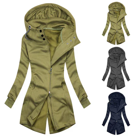 R&B | lässige Slim-Fit Hoodie Rollkragenjacke