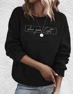 R&B | Lässiges Sweatshirt mit Motivierendem Druck