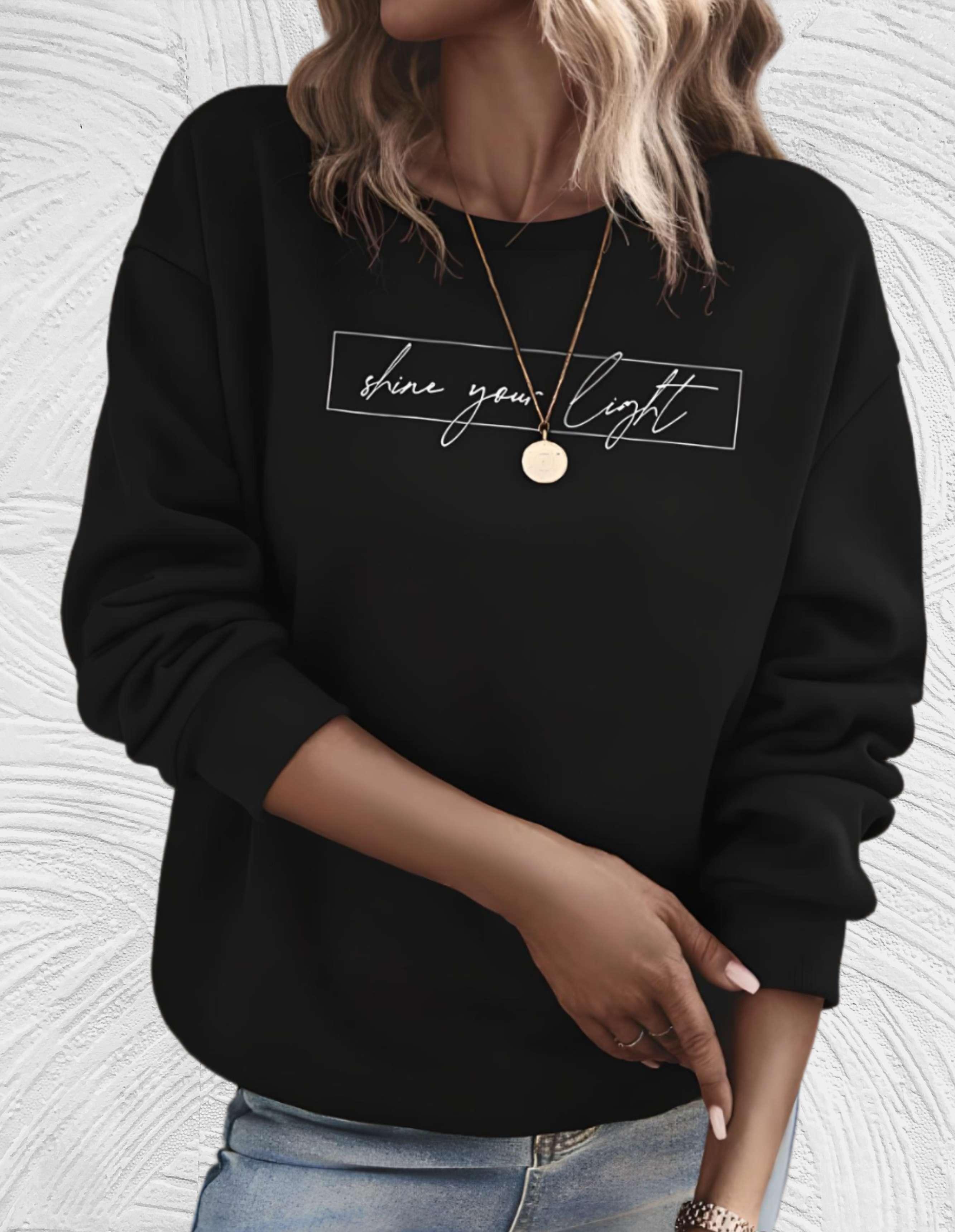 R&B | Lässiges Sweatshirt mit Motivierendem Druck