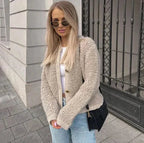 R&B | Damen Teddy Weste mit Knöpfen und Langen Ärmeln