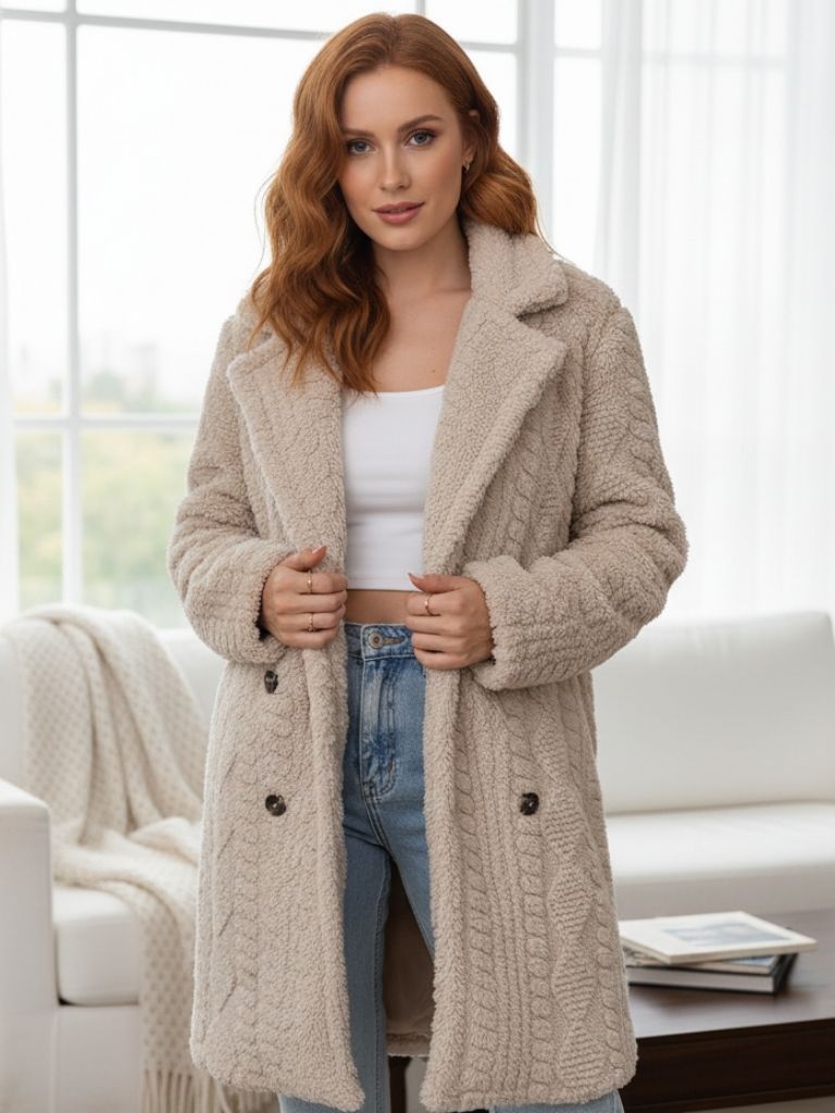 R&B | Weicher Thermal-Mantel für Damen mit Langen Ärmeln Chic