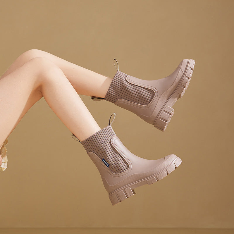 R&B | Damen isolierte wasserdichte Gummistiefel mit rutschfester Sohle