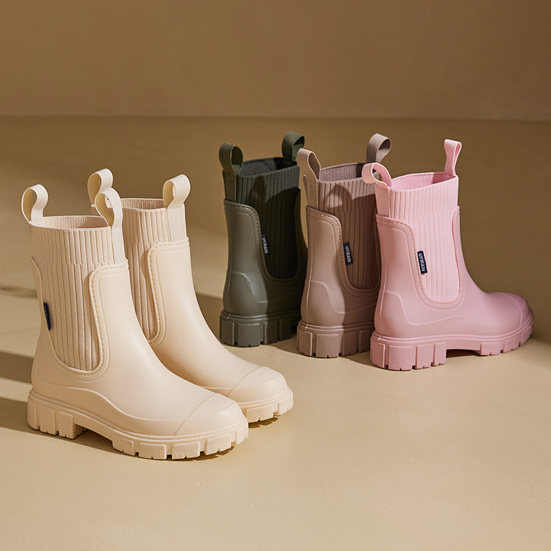 R&B | Damen isolierte wasserdichte Gummistiefel mit rutschfester Sohle