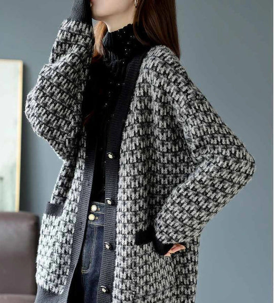 R&B | Damen Cardigan mit Klassischem Strickmuster