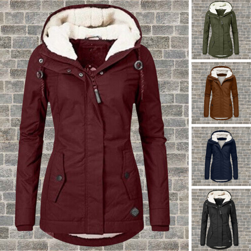 R&B | Lange Winterjacke Damen mit Kapuze - Damen Winterbekleidung