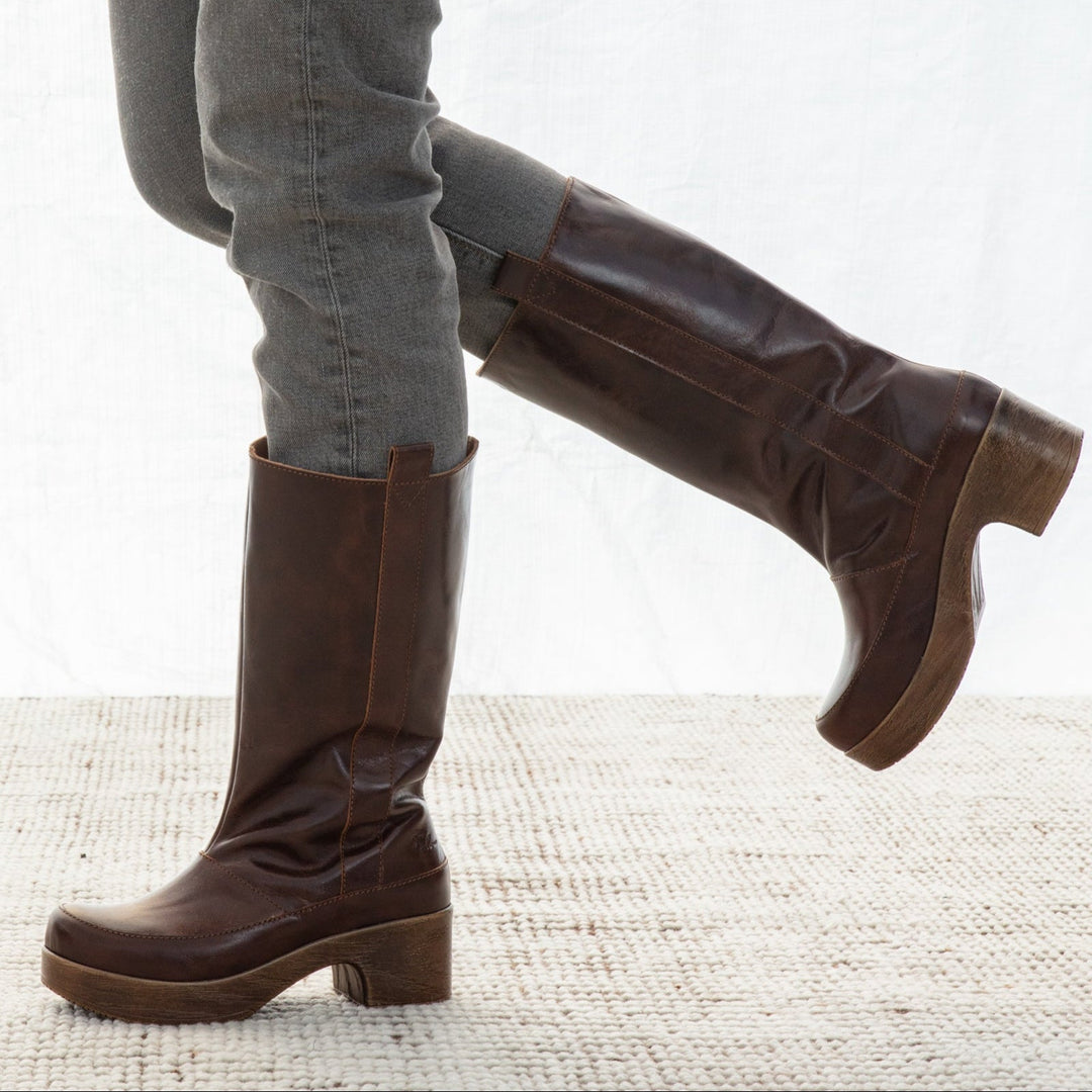Kniehohe Clog-Stiefel R&B R&B