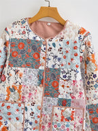 R&B | Blumen Patchwork Jacke Polyester Bunt, Gemütlich