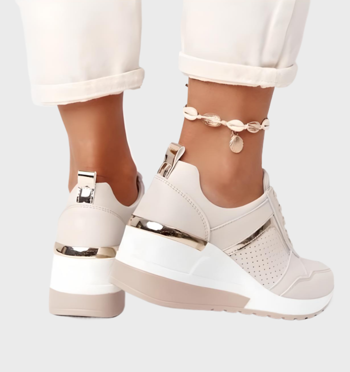 R&B | Sneakers Leichtgewicht, Atmungsaktive Sneakers Mit Keilabsatz Für Damen