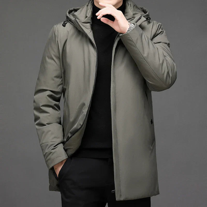 R&B | Warme Kapuzen-Pufferjacke für Den Winterkomfort Von Männern