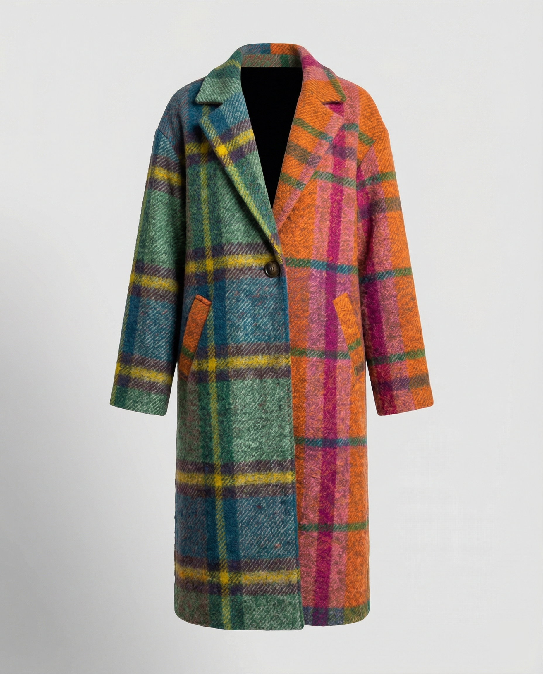 Herren Mantel Lang | Oversized Wintermantel mit Notch-Lapel & Taschen