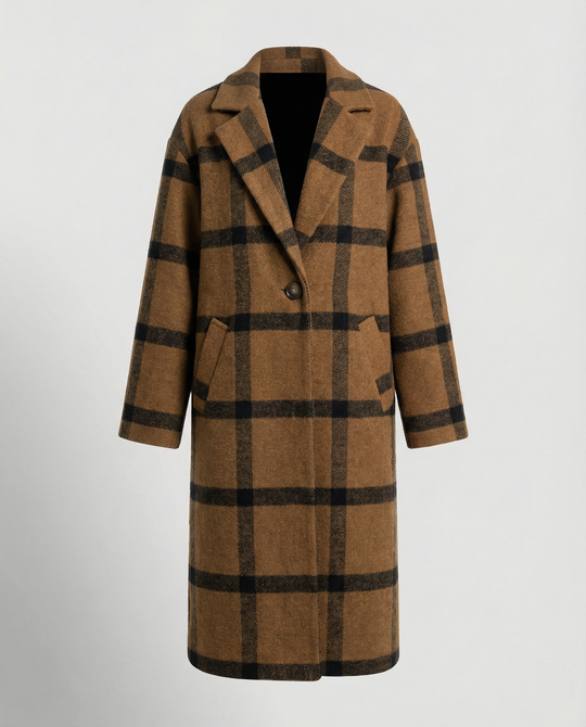 Herren Mantel Lang | Oversized Wintermantel mit Notch-Lapel & Taschen