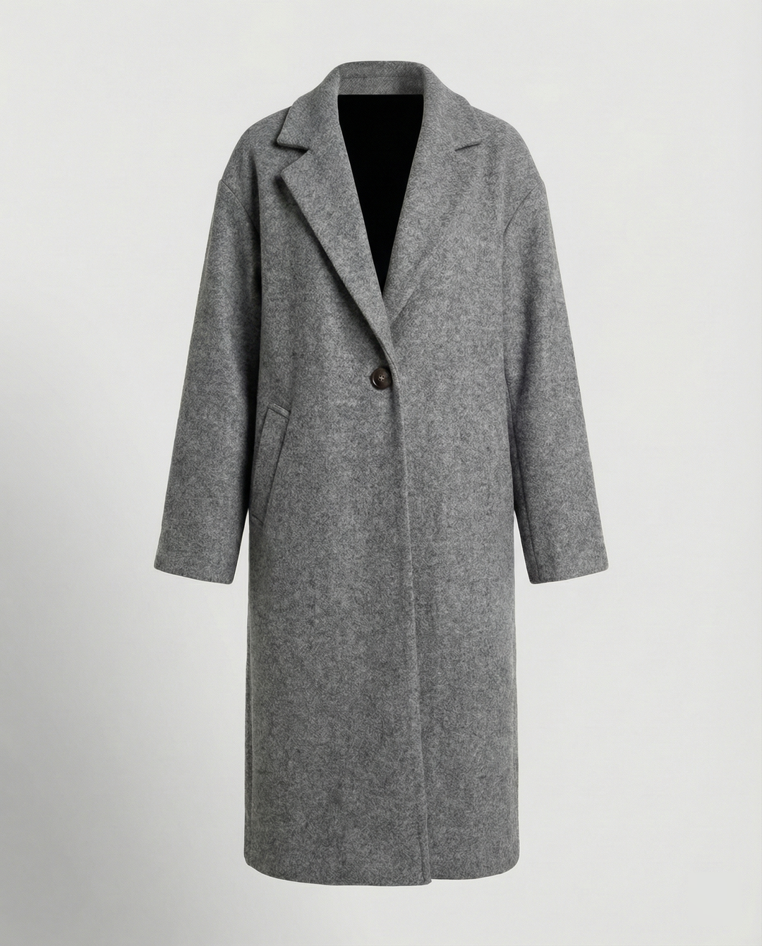 Herren Mantel Lang | Oversized Wintermantel mit Notch-Lapel & Taschen