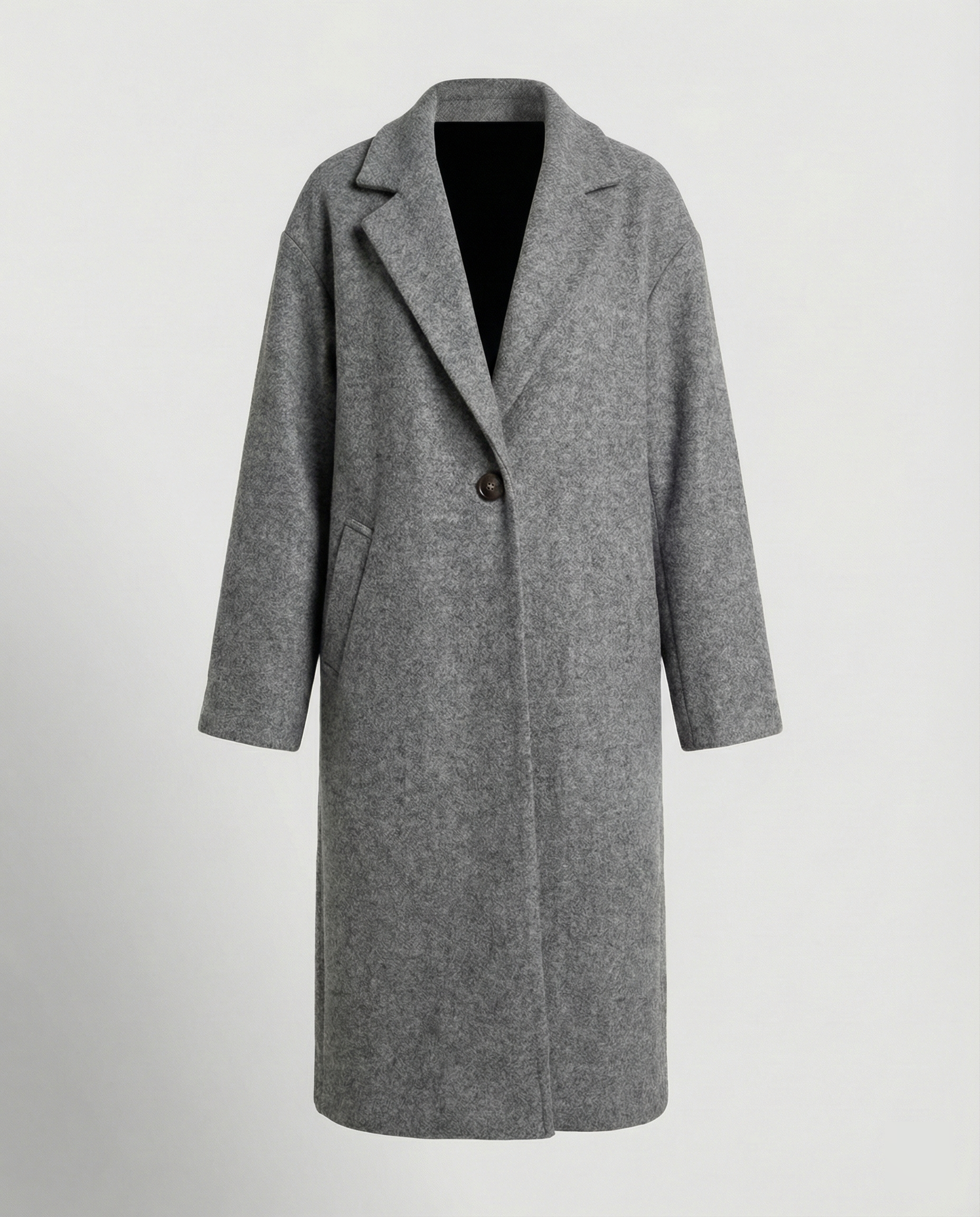 Herren Mantel Lang | Oversized Wintermantel mit Notch-Lapel & Taschen
